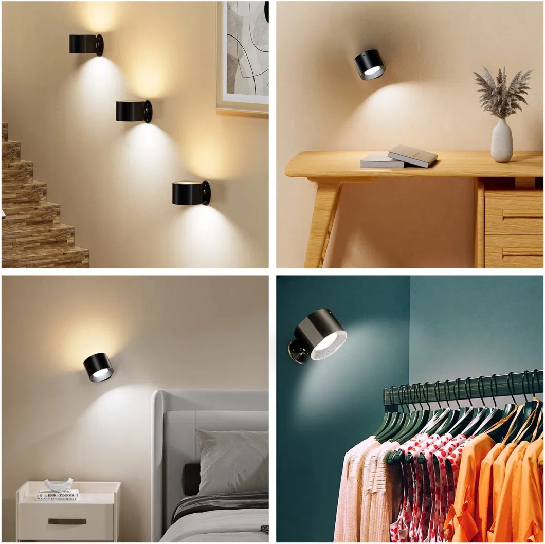 Touch & Remote Control LED Wall Light Rechargeable Magnetic Mounted